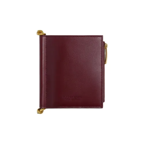 Bottega Veneta Solstice Телячья кожа Кошелек Маленький Женский Бордовый