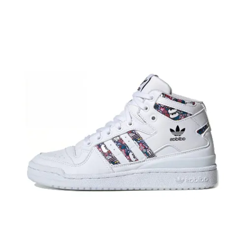 Adidas Originals Forum Mid Топ Кроссовки для скейтбординга Женские Белые Цветочные