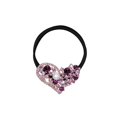 ROYALSASA 3 Strand Резиновая лента Сплав Искусственный кристалл Резинка для волос Женская