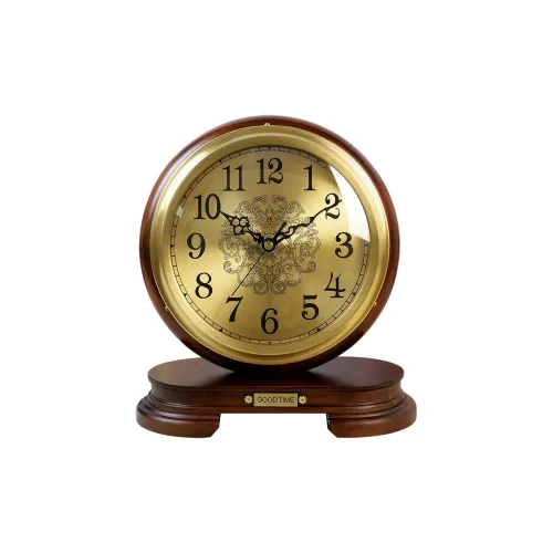 HENSE Кварцевый механизм настольные часы из массива дерева унисекс золотой циферблат модель HD523