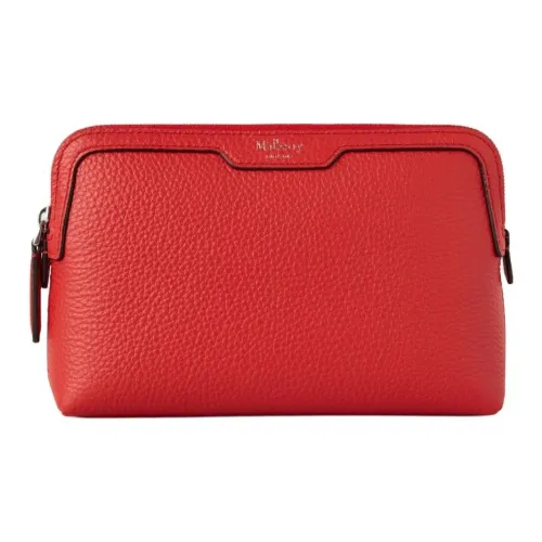 Mulberry GRAIN LEATHER Косметичка Маленькая Женская Hibiscus Красный
