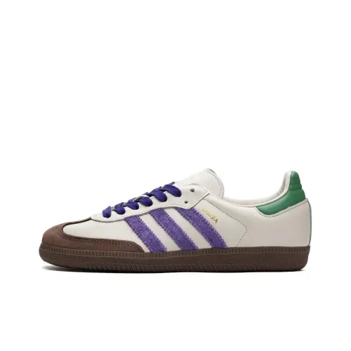 Adidas Originals SAMBA OG Low Топ Кроссовки для скейтбординга Женские Белый Фиолетовый Коричневый