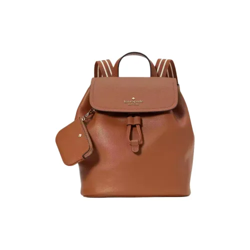 Kate Spade Pebble Leather Backpack Medium Women's Brown
