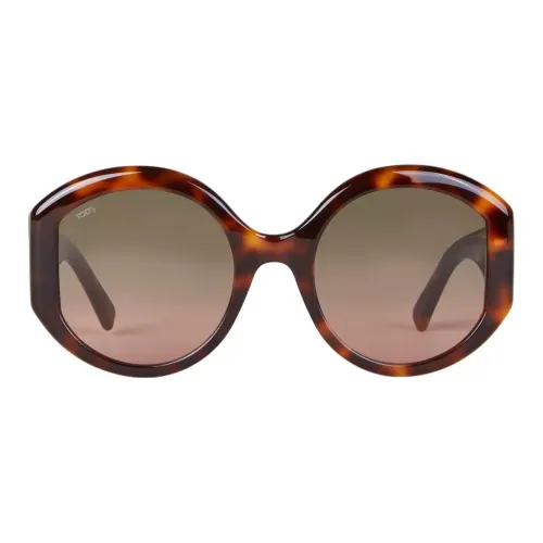 TOD'S Круглые Солнцезащитные очки Женские Коричневый