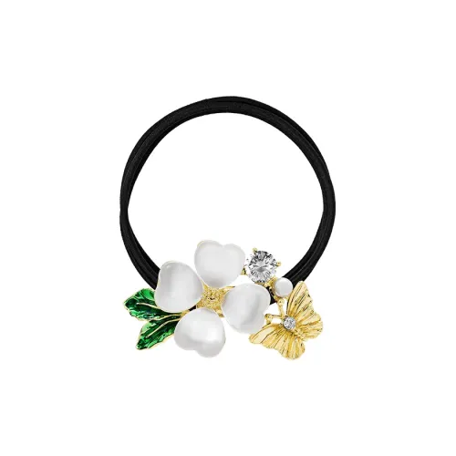 ROYALSASA 3 Strand Резиновая лента Искусственная жемчужина Faux Стекло Кошачий глаз Резинка для волос Женские