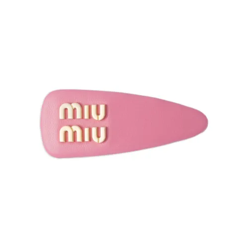 MIU MIU Кожа Заколки для волос Женские Розовый