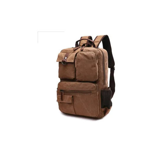 CMLZIUA Холст Рюкзак Унисекс Кофейный Черный Хаки Темно-синий Армейский зеленый Серый