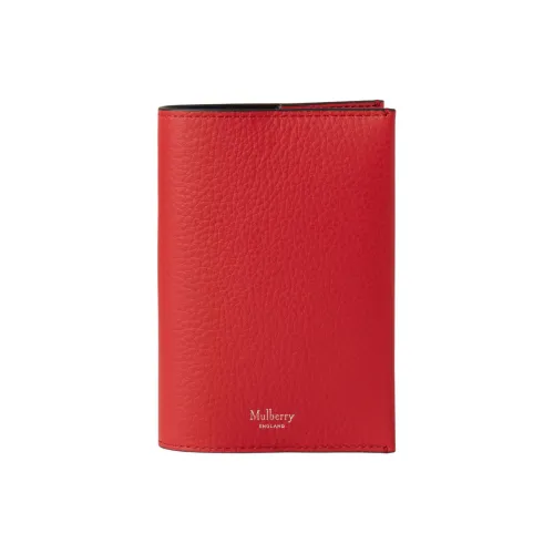 Mulberry Small Grain Кожа Паспорт HOLDER Женские Hibiscus Red