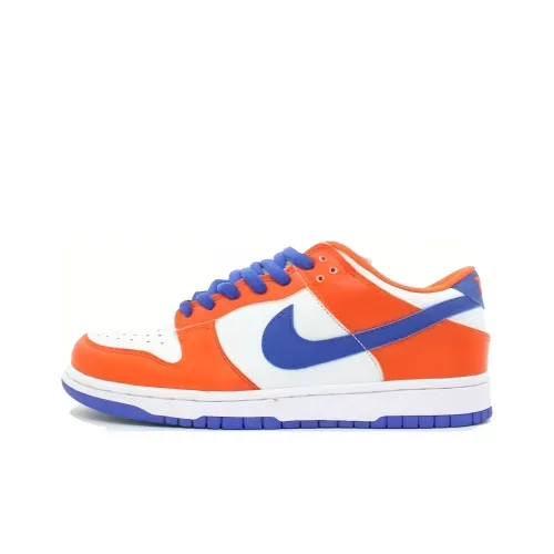 Nike Dunk SB Амортизация Износостойкие Низкие Кроссовки для Скейтбординга Унисекс Синие Оранжевые