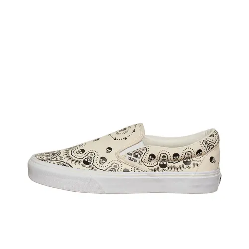 Vans Slip On Series Bandana Низкие Кроссовки для скейтбординга Unisex Light Желтые