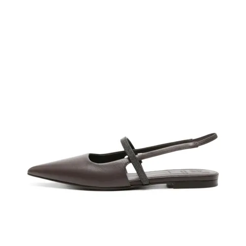 Brunello Cucinelli Monili Женские повседневные туфли Шоколад Женские