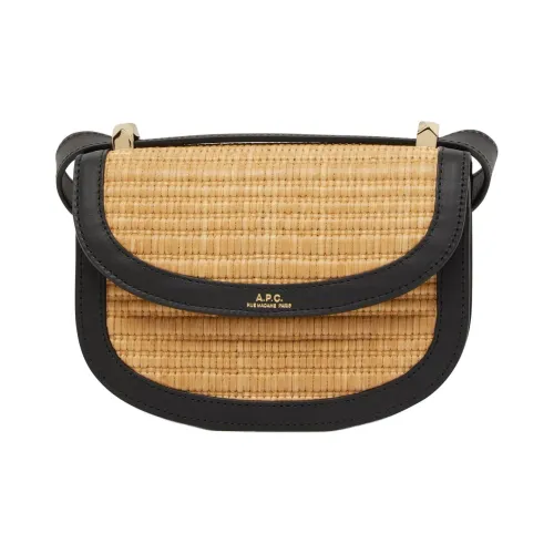 A.P.C Хлопок Crossbody Сумка Сумка через плечо Мини Женский Черный и Бежевый