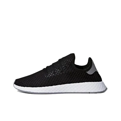Adidas Originals Deerupt Slip-Resistant Abrasion-Resistant Low Top Повседневная Обувь Унисекс Черный Белый