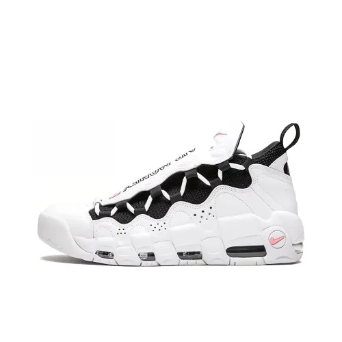 Nike Air More Money Белый Черный Коралловый Мел Non Нижняя юбка Легкий MID Топ Винтажные баскетбольные кроссовки Мужской Белый Черный