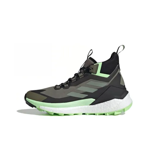 adidas Terrex FREE HIKER Gore TEX 2,0 Амортизация Износостойкий MID Топ Уличная обувь Мужская Черная Зеленая