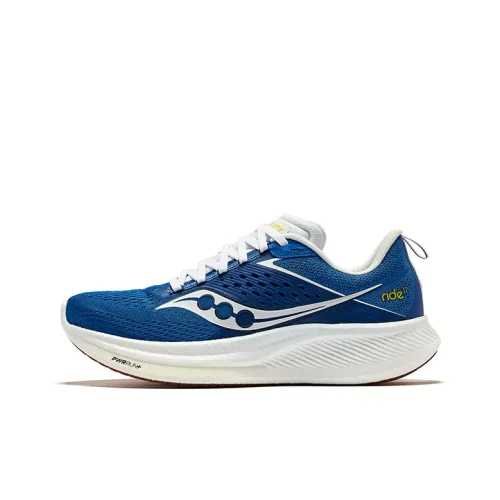 Saucony RIDE 17 Low Топ Беговые кроссовки Мужской Синий Белый