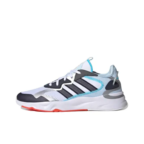 Adidas Neo Futureflow Slip-resistant Abrasion-resistant Shock Absorbers Low Top Casual Men's White Blue Black Adidas Neo Neo Futureflow Противоскользящий устойчивый к истиранию с амортизаторами низкий топ повседневный мужской белый синий черный