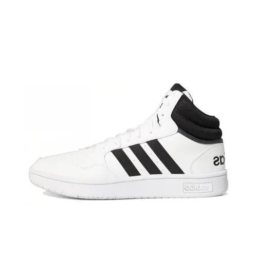 ADIDAS NEO Hoops 3,0 MID Classic Vintage Устойчивые к истиранию MID Топ Скейтборд Кроссовки Мужские Белый Черный