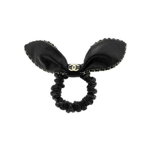 CHANEL Резинки-спирали для волос, черные, женские