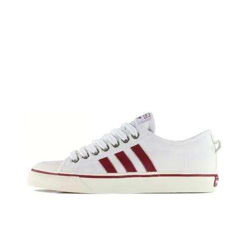 Adidas Originals NIZZA Low Топ Скейтборд Кроссовки Унисекс Белый Красный