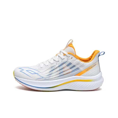 LOTTO Шокабассорс Слип-резистентный Аbrasion-резистентный Низкий Топ Карбоновая плита Марафон Беговые кроссовки Мужской Белый Синий