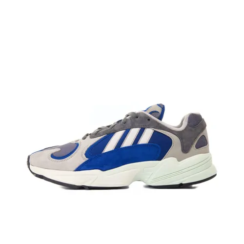 Adidas Originals YUNG 1 Амортизирующие шоки противоскользящие низкий топ кроссовки с толстой подошвой унисекс серый синий