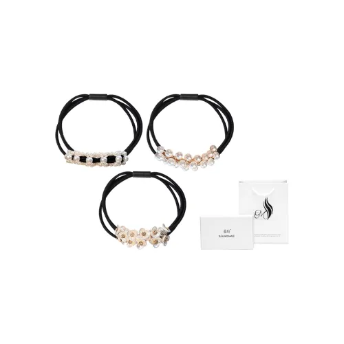 SENDME Резинки-спирали для волос с искусственным жемчугом, стиль 3, упаковка из 3 штук, женские