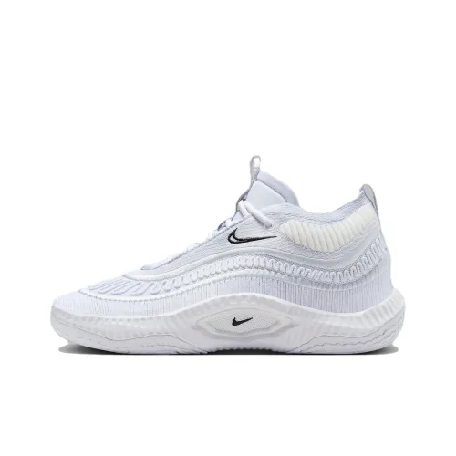 Nike Cosmic Unity 3 'Triple White' Противоскользящие Устойчивые к истиранию Дышащий MID Баскетбольные кроссовки Мужские Белые