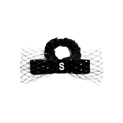 SILKY MIRACLE Велюр Резинки-спирали для волос Черный Велюр Женские