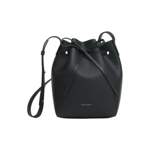 MANSUR GAVRIEL Сумка из дубленой кожи ведрообразной формы сумка через плечо мини женская черный и натуральный