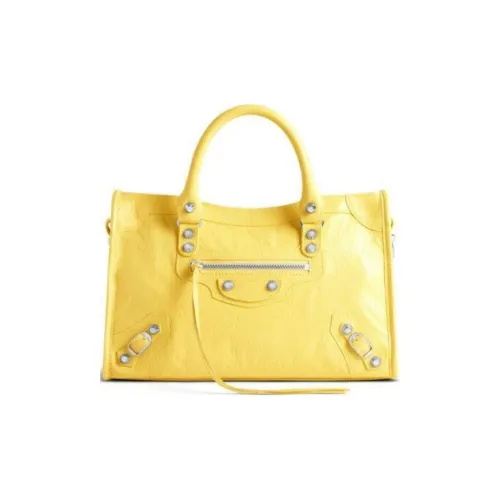 Balenciaga Lambskin One Shoulder Bag Small Women's Yellow Баленсиага Ламскин Одноплечая Сумка Маленькая Женская Желтая