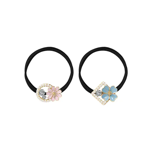 ROYALSASA 3 Strand Резиновая лента Сплав Резинка для волос Женская