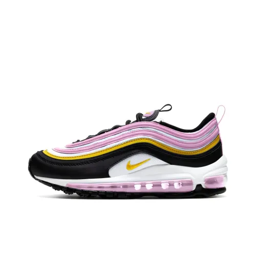 Nike Air Max 97 Low Беговые кроссовки Топ Женские Розовый Желтый Черный