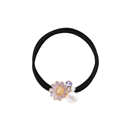 ROYALSASA 3 Strand Резиновая лента Сплав Искусственная жемчужина Резинка для волос Женская