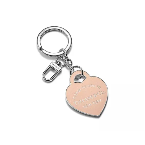 TIFFANY CO. Кожаный брелок Сумка Аксессуар Женский Персиково-розовый