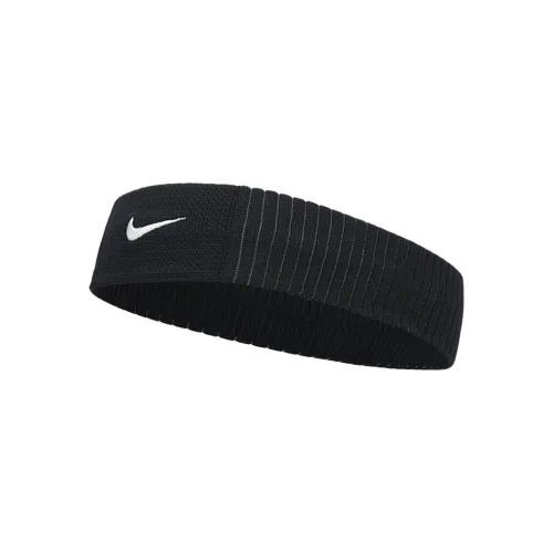 NIKE Dri Fit Полиамид Резинки для волос Черный с белым логотипом Унисекс