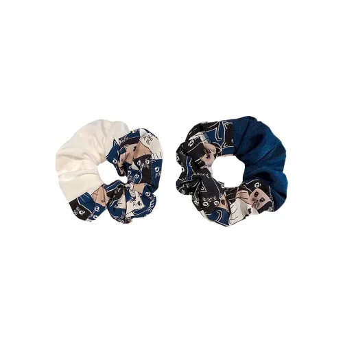 SENDME Резинка для волос с тканью, спираль, кошка, шифон, кольцо, два предмета, набор, женский