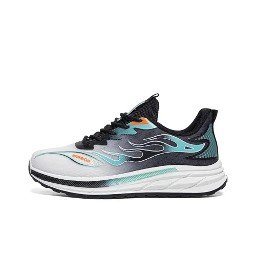 Warrior Студенческая беговая обувь устойчивая к истиранию легкая и дышащая низкий топ повседневная обувь мужская черный белый