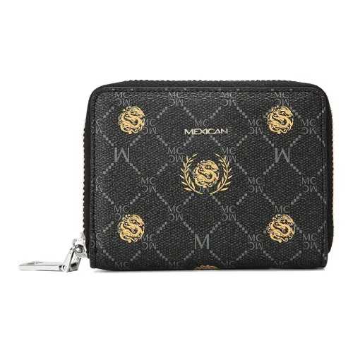 MEXICAN Поливинилхлорид Кожа Картхолдер Стандартный Мужской Темно-серый