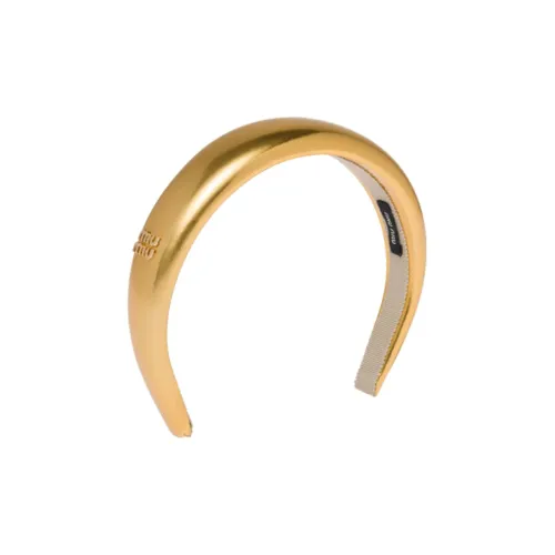 MIU MIU Тканевые ободки для волос Женские Золотые