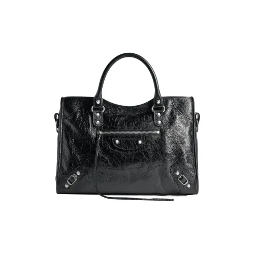 Balenciaga Arena Овечья кожа Сумка через плечо Сумка среднего размера Женская Черная