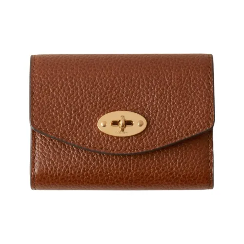 Mulberry Darley Классический Small Grain Кожа Кошелек Маленький Женские Умбра