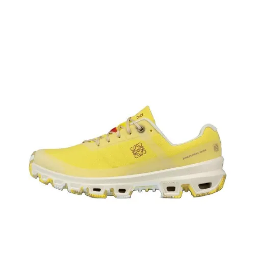 LOEWE x On LOEWE Амортизация Износостойкие Низкие Кроссовки для Бега Женские Желто-Белые