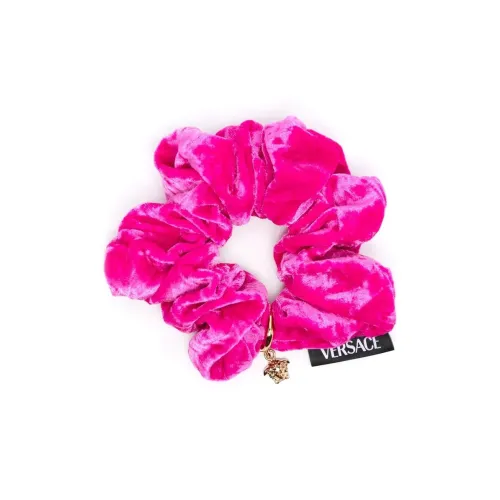 VERSACE Резинка для волос с тканью, спираль, розово-красный, женская