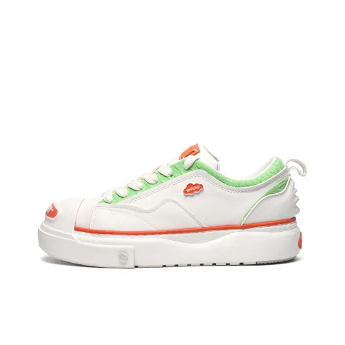 UNNAMED FORCES Low-Top Canvas Shoes White Green Unisex UNNAMED FORCES Низкие кеды из холста Белый Зеленый Унисекс
