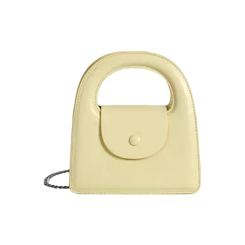 NOMK ПУ (полиуретан) Сумка через плечо Сумка Маленькая Женская Желтая Белая