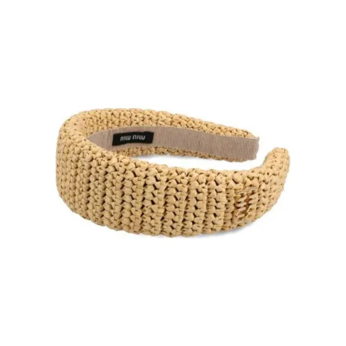 MIU MIU Ободки для волос Женские Бежевые