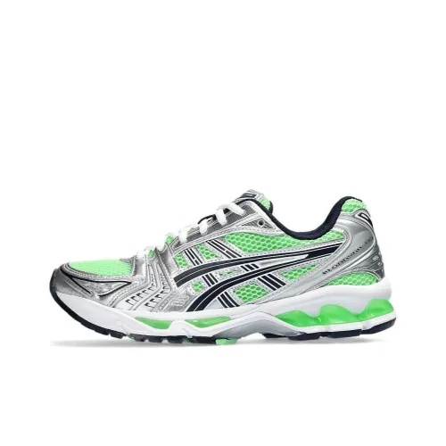 Asics Gel Kayano 14 Амортизация Низкий Топ Беговые Кроссовки Мужские Серебристо-Белый Зеленый