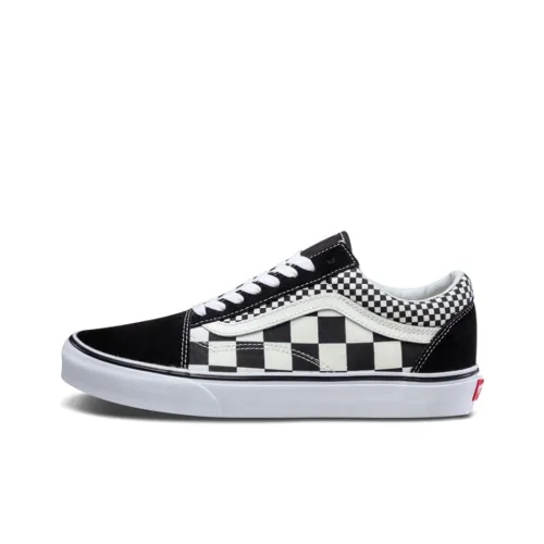 Vans Old Skool Collection Mix Checker Low Топ Скейтборд Кроссовки Унисекс Черный Белый