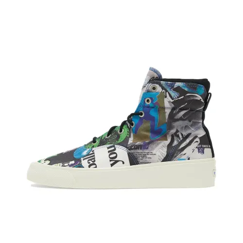 Конверс Skidgrip 'Beat The World' Высокие Кеды Унисекс Многоцветные Пэчворк